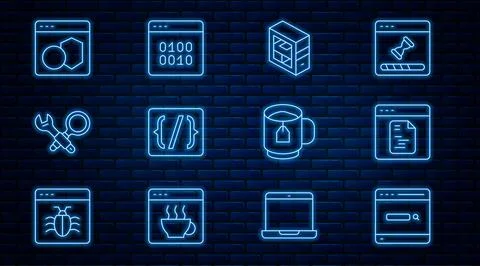 Set line Search engine, Software, Computer, Programming language syntax イラスト素材