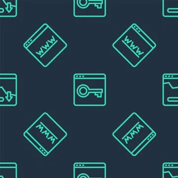 Set line Secure your site with HTTPS, SSL, Browser window and Financial growth 库存插图