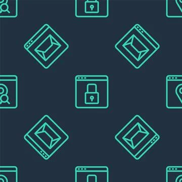 Set line Secure your site with HTTPS, SSL, Website and mail and Infographic.. 스톡 일러스트