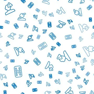 Set line Sedative pills, Finding problem in psychology and on seamless pattern Illustrazione stock