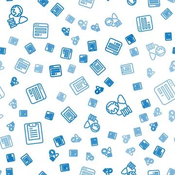 Set line Server, Data report, Network cloud connection and Browser window on Illustrazione stock