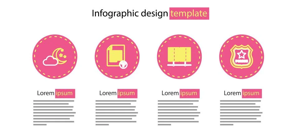 Set line Server, Data, Web Hosting, Police badge, Unknown document and Clou.. Illustrazione stock