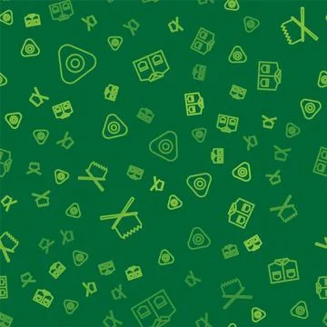 Set line Sewing chalk, Knitting needles and Shirt on seamless pattern. Vector Stock Illustration