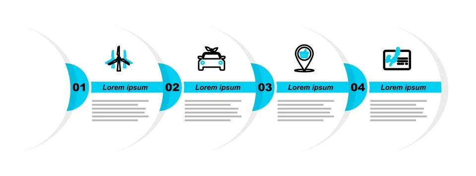 Set line Signed document, Location shopping basket, Eco car concept drive and Stock Illustration