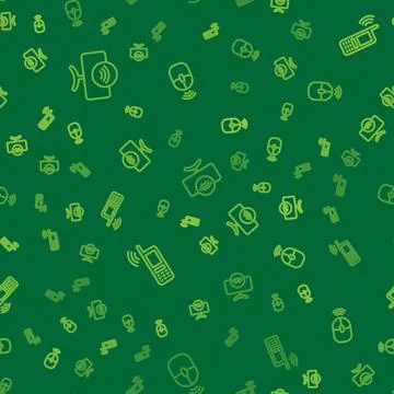 Set line Smart Tv system, Mobile with wi-fi wireless and Wireless computer mouse Stock Illustration