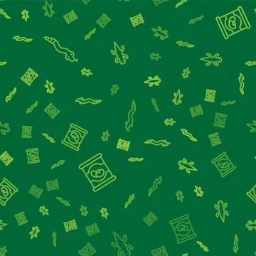 Set line Snake, Beans in can and Lizard on seamless pattern. Vector Stock Illustration