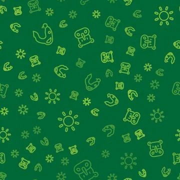 Set line Snake, Sun and Rhinoceros on seamless pattern. Vector イラスト素材