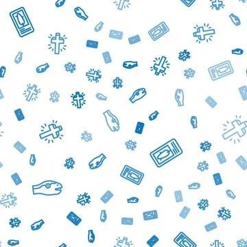 Set line Snake, Tarot cards and Christian cross on seamless pattern. Vector Stock Illustration