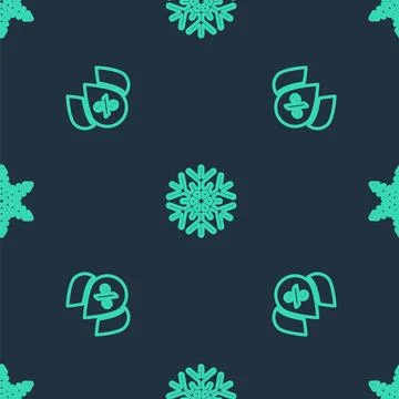 Set line Snowflake, Water drop percentage and on seamless pattern. Vector Stock Illustration