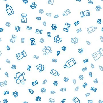 Set line Soap water bubbles, Bottle for cleaning agent and Cleaning spray bot Stock Illustration