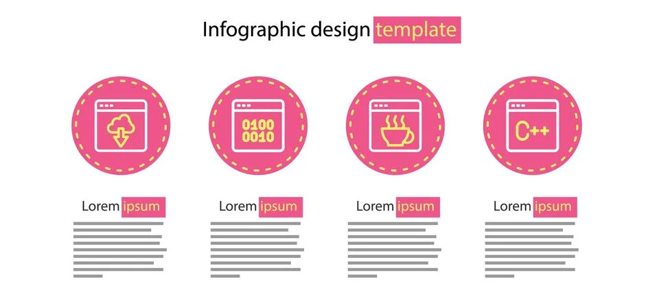 Set line Software, Binary code and Cloud technology data transfer icon. Vector Stock Illustration