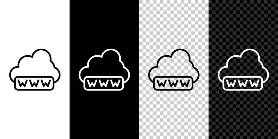 Set line Software, web development, programming concept icon isolated on black Stock Illustration