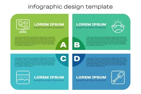 Set line Soil ground layers, analysis, Shovel and Earth core structure crus.. Illustrazione stock