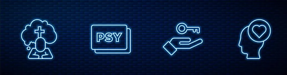 Set line Solution to the problem, Man graves funeral sorrow, Psychology, Psi and 스톡 일러스트