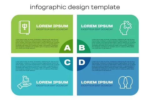 Set line Solution to the problem, Psychology book, Psi, Bipolar disorder and 스톡 일러스트