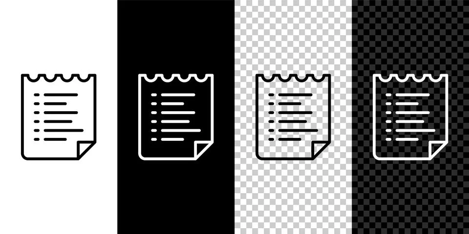 Set line Sport training program or fitness plan icon isolated on black and .. Illustrazione stock