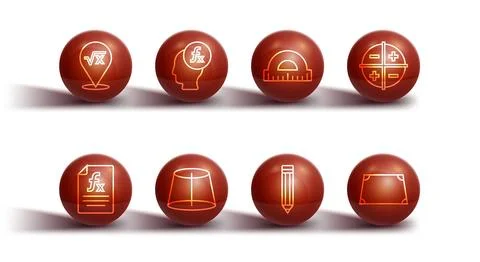 Set line Square root of x glyph, Function mathematical symbol, XYZ Coordina.. Stock Illustration