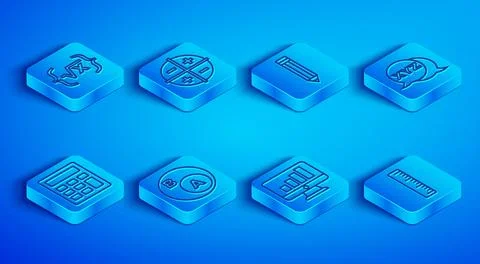 Set line Square root of x glyph, XYZ Coordinate system, Pencil, Subsets, ma.. Illustrazione stock