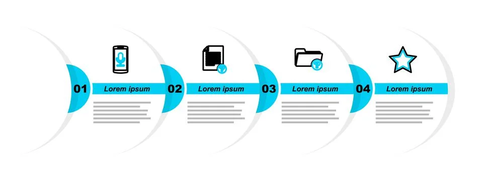 Set line Star, Unknown directory, document and Mobile recording icon. Vector Stock Illustration