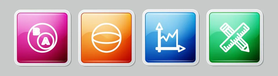 Set line Subsets, math, a is subset of b, Geometric figure Sphere, Graph Stock Illustration
