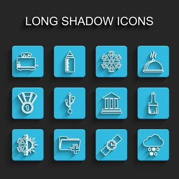 Set line Sun and snowflake, Add new folder, Toaster with toasts, Wrist watc.. Illustrazione stock