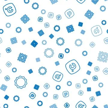 Set line Sun, Celsius and Snowflake on seamless pattern. Vector Illustrazione stock