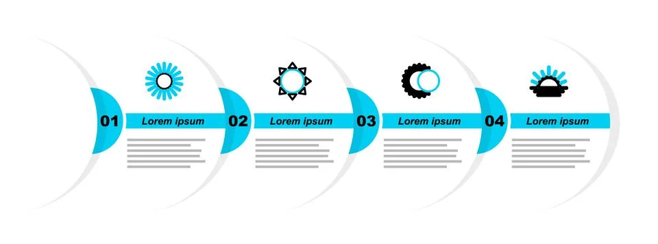 Set line Sunset, Eclipse of the sun,  and  icon. Vector Stockillustratie