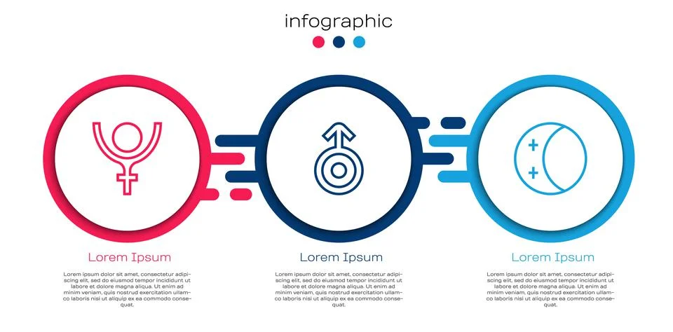 Set line Symbol Pluto, Uranus and Eclipse of the sun. Business infographic Ilustração Stock