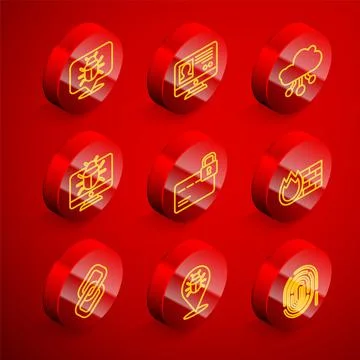 Set line System bug, Create account screen, Internet of things, on monitor 스톡 일러스트