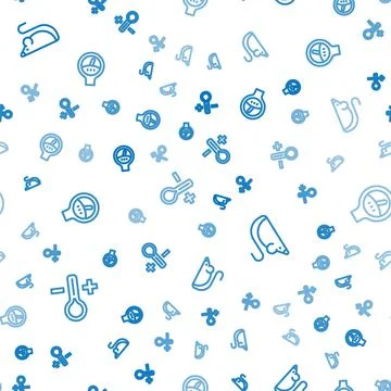 Set line Thermometer, Experimental mouse and Gauge scale on seamless pattern Illustrazione stock