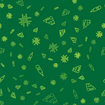 Set line Tic tac toe game, Marker pen and Toy train on seamless pattern. Vect イラスト素材