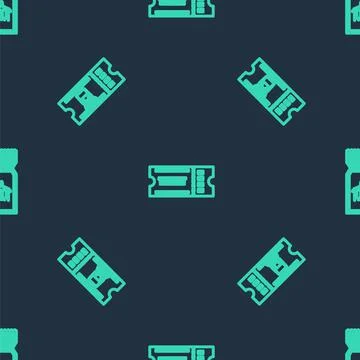 Set line Ticket, Train ticket and Airline on seamless pattern. Vector Illustrazione stock