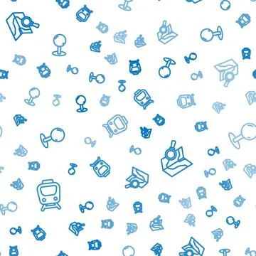 Set line Train, Search location and Push pin on seamless pattern. Vector イラスト素材