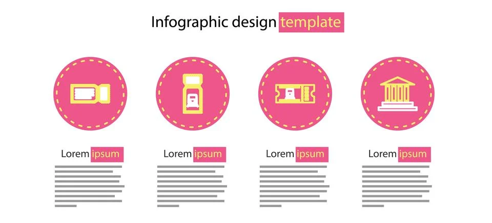 Set line Train ticket, Museum building, and Ticket icon. Vector Stock Illustration