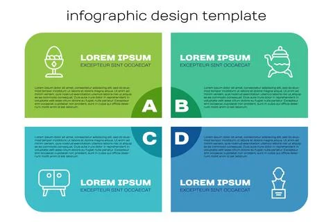 Set line TV table stand, Chicken egg on, Gypsum head sculpture bust and Classic Stock Illustration