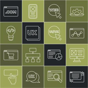 Set line UI or UX design, Website statistic, and graphic, Front end develop.. イラスト素材