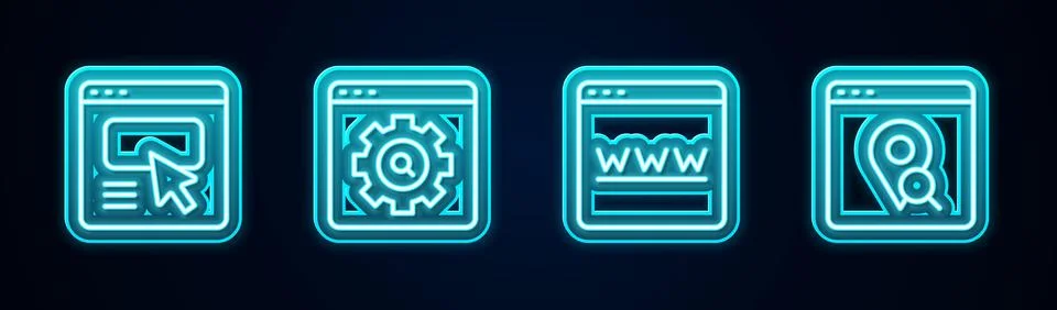 Set line UI or UX design, Browser setting, window and Infographic of city m.. イラスト素材