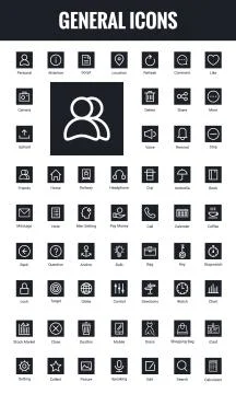 Set Of Line Universal Icons Stock Illustration