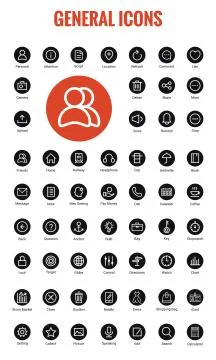 Set Of Line Universal Icons Stock Illustration