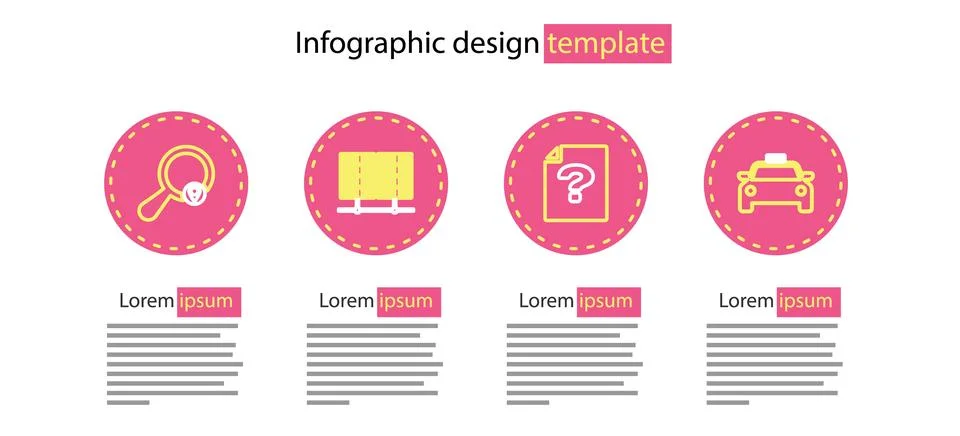 Set line Unknown document, Taxi car, Server, Data, Web Hosting and Search Stock Illustration