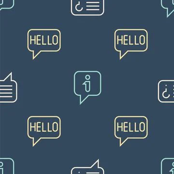 Set line Unknown search, Hello in different languages and Information on Stock Illustration