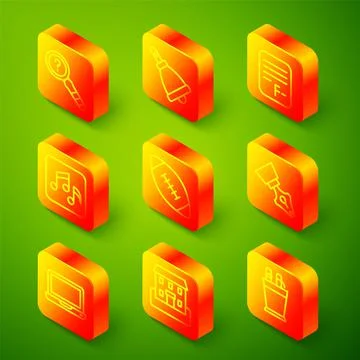 Set line Unknown search, Ringing bell, Exam paper with incorrect answers, Music Illustrazione stock