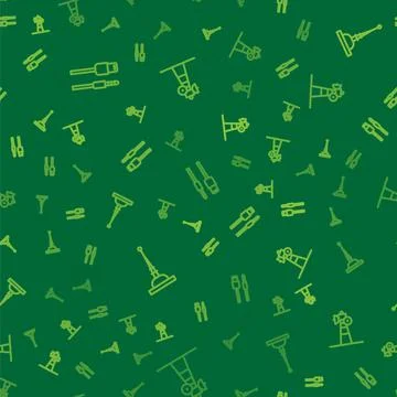 Set line USB cable cord, Antenna and Satellite dish on seamless pattern. Vector Illustration