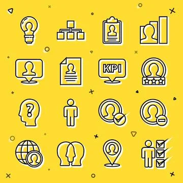 Set line User of man in business suit, Create account screen, Clipboard wit.. Stock Illustration