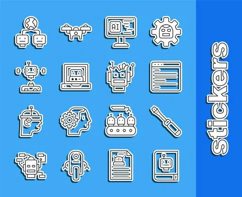 Set line User manual, Screwdriver, Computer api interface, Software, Creating Stock Illustration