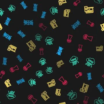 Set line VPN with microchip circuit, Cloud interface, Two steps authenticatio Stock Illustration