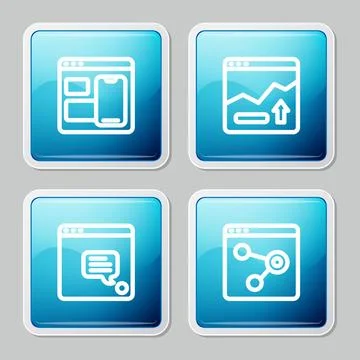 Set line Web developer programming code, Financial growth increase, New cha.. Stock Illustration