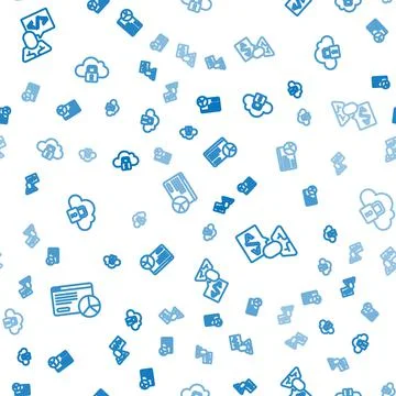 Set line Website statistic, Front end development and Cloud computing lock on 스톡 일러스트