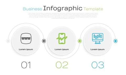 Set line Website template, Mobile stock trading and Stocks market growth graphs Illustrazione stock
