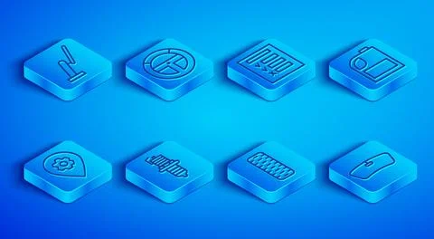 Set line Windscreen wiper, Steering wheel, Car inspection, spark plug, tire.. Illustrazione stock